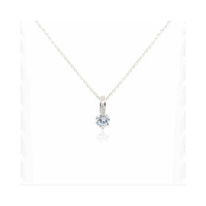 Petite Solitaire Diamond Pendant