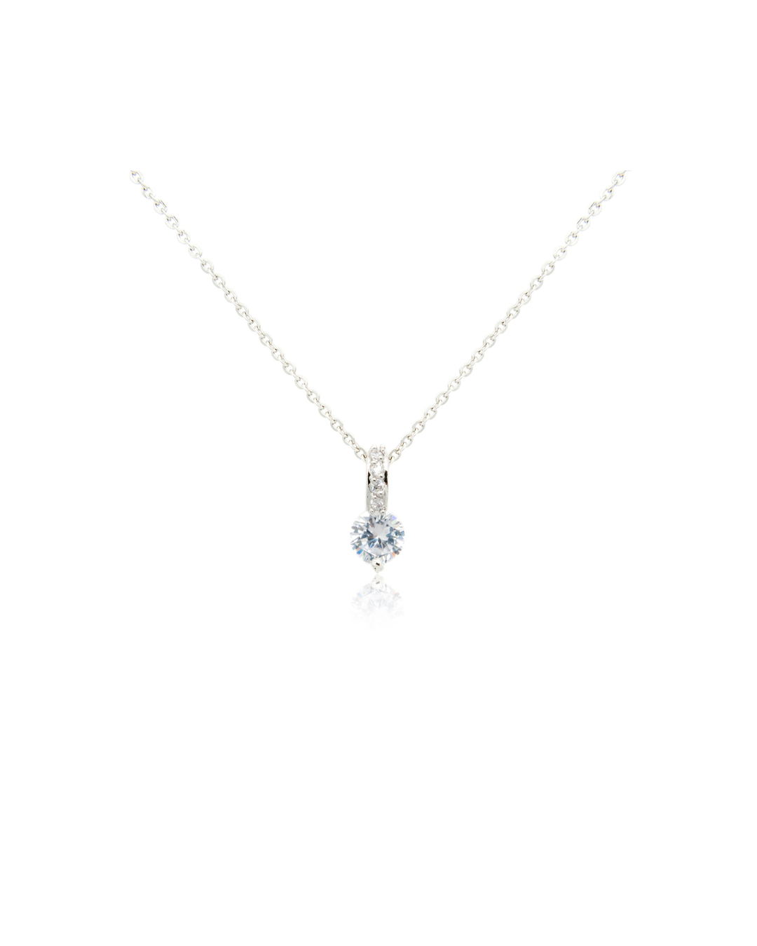 Petite Solitaire Diamond Pendant