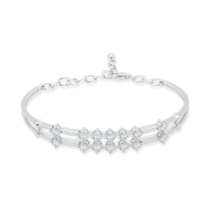 Vintage Style Bezel-Set Diamond Bracelet