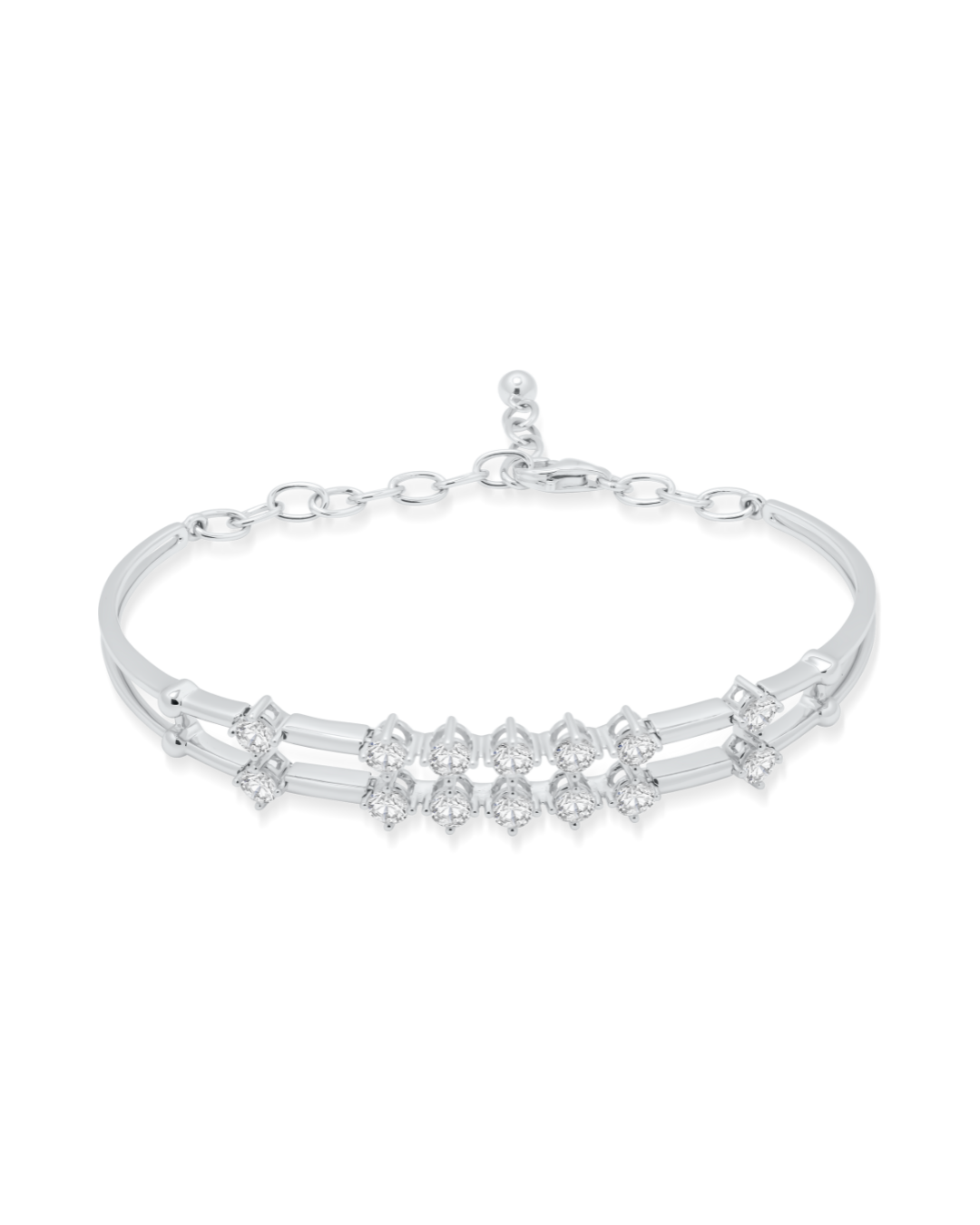 Vintage Style Bezel-Set Diamond Bracelet