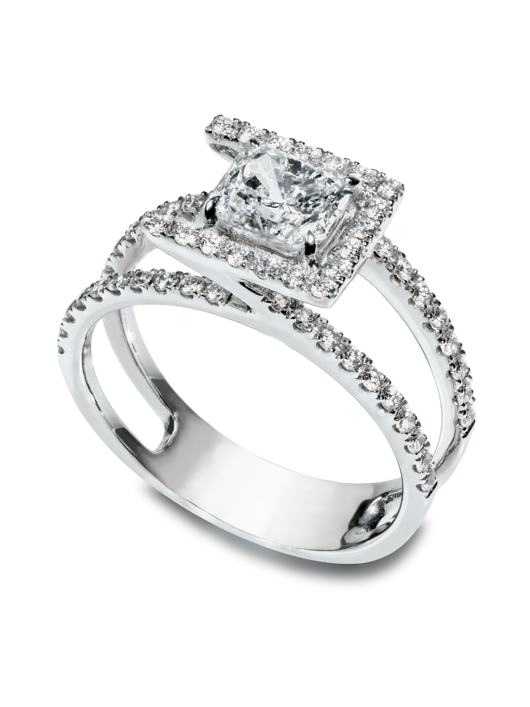 Midnight Cascade Diamond Ring